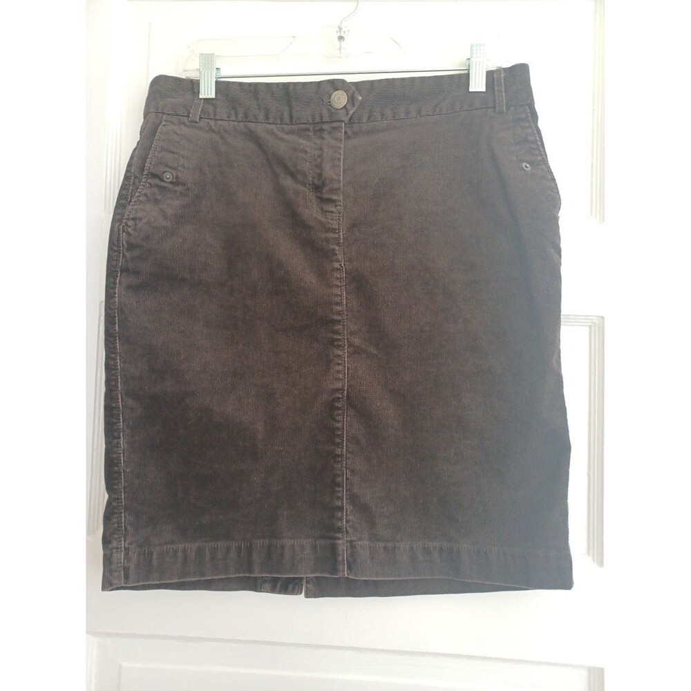 J. Crew brown corduroy pencil skirt 8 fall harvest preppy classic dark academia